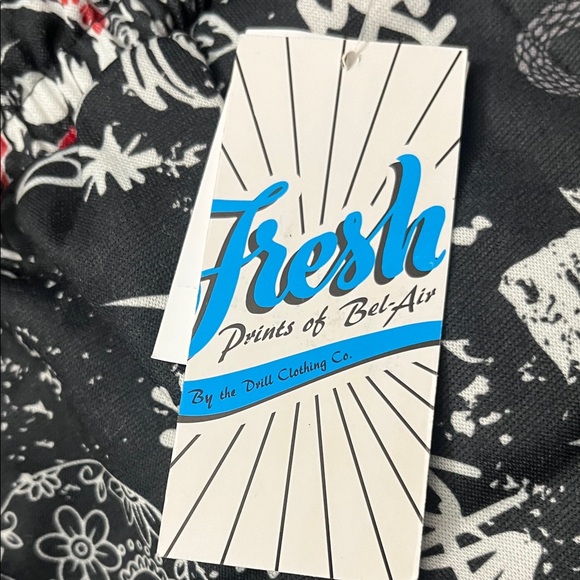 Men's Black and Red Graphic Joggers - Picture 3 of 6